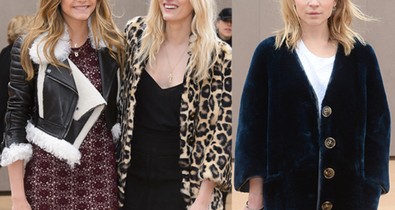 Vagány csajok a Burberry bemutatón