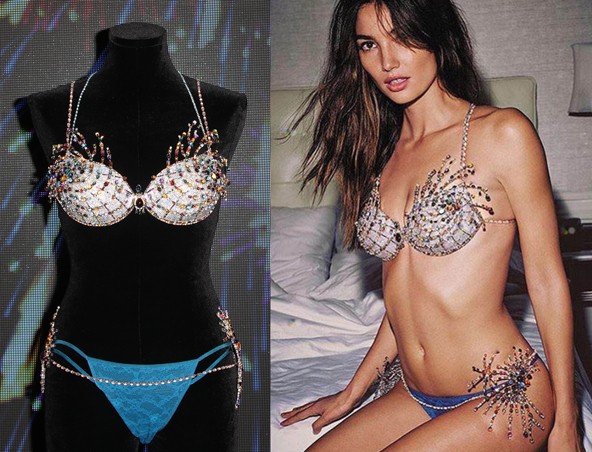 2015. Az idei melltartócsoda neve Fireworks, viselője Lily Aldridge lesz a kifutón, értéke 2 millió dollár. Arany alapon 6500 értékes kő, többek közt gyémánt, kék topáz, sárga zafír formázza a tűzijátékot.