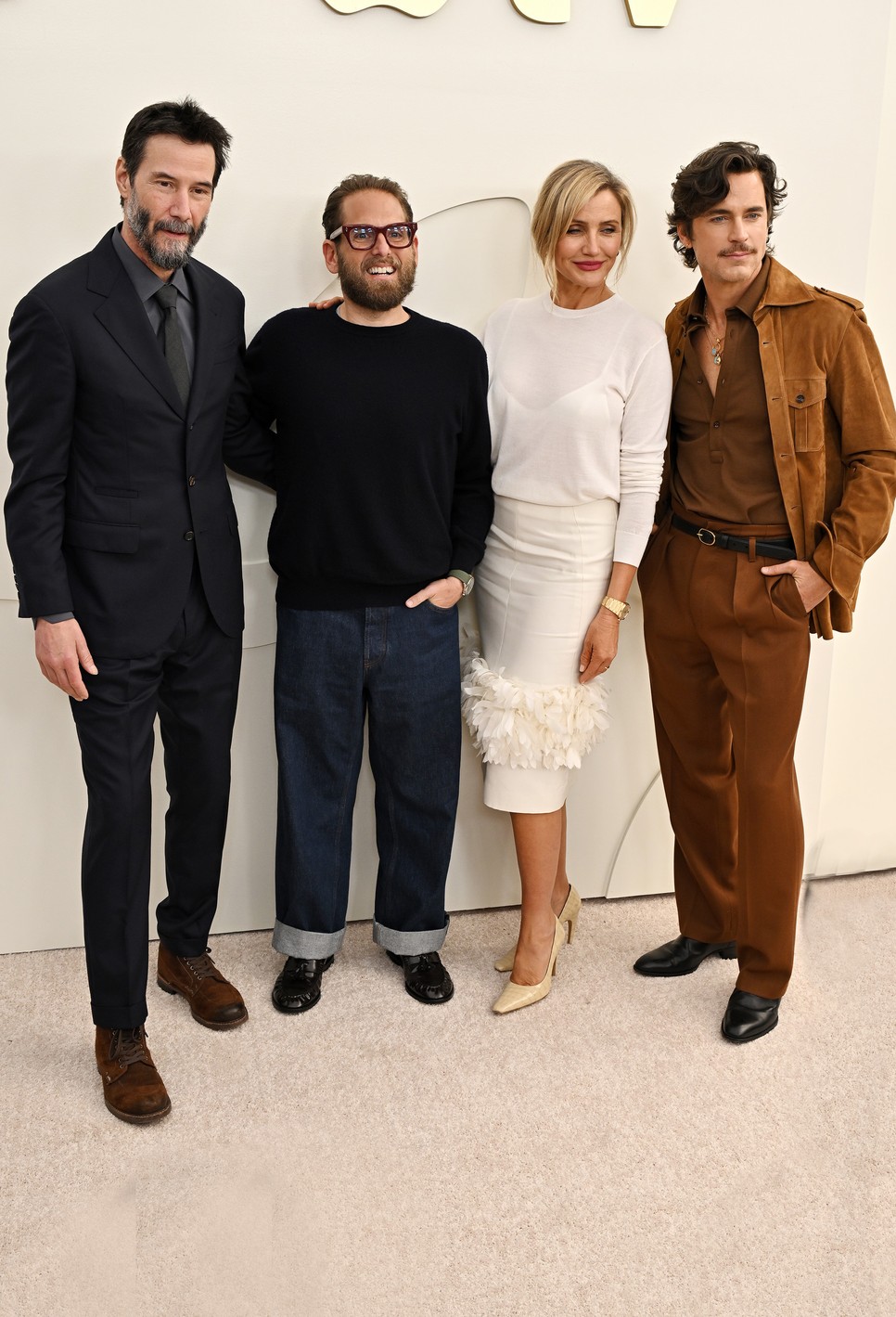 Keanu Reeves, Jonah Hill, Cameron Diaz és Matt Bomer az Outcome sajtóeseményén 