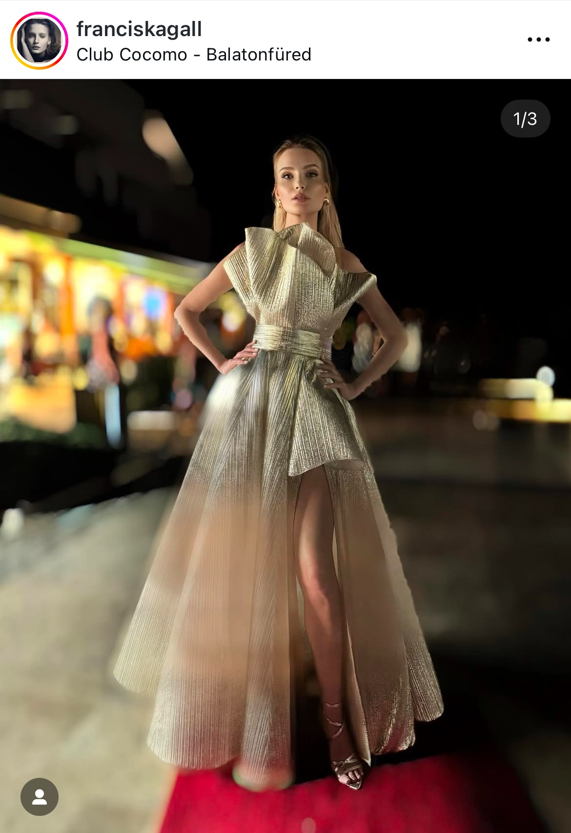 Gáll Franciska ruhája maga a valóra vált álom - ő egy Demeter Richárd által megálmodott kreációt öltött magára.