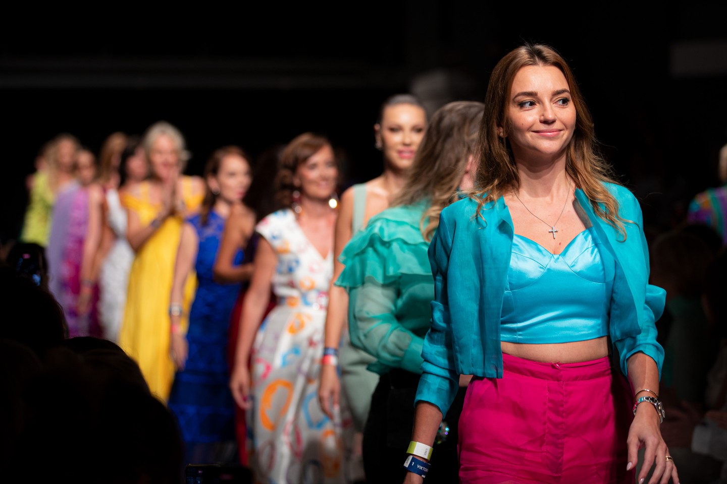 Anfisa Bulgakova beautycoach a Viktória Varga bemutatóján a BCEFW-n