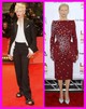 Tilda Swinton nagy Elsa Schiaparelli rajongó, ami nem csoda, mivel ő maga is alternatív jelenség. Elsőként viselte a felélesztett Schiaparelli couture márka tolldísz-papucsos estélyi öltözékét és koktélruháját a vörös szőnyegen.