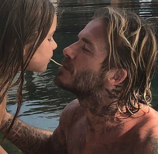 Harper Beckham és David Beckham