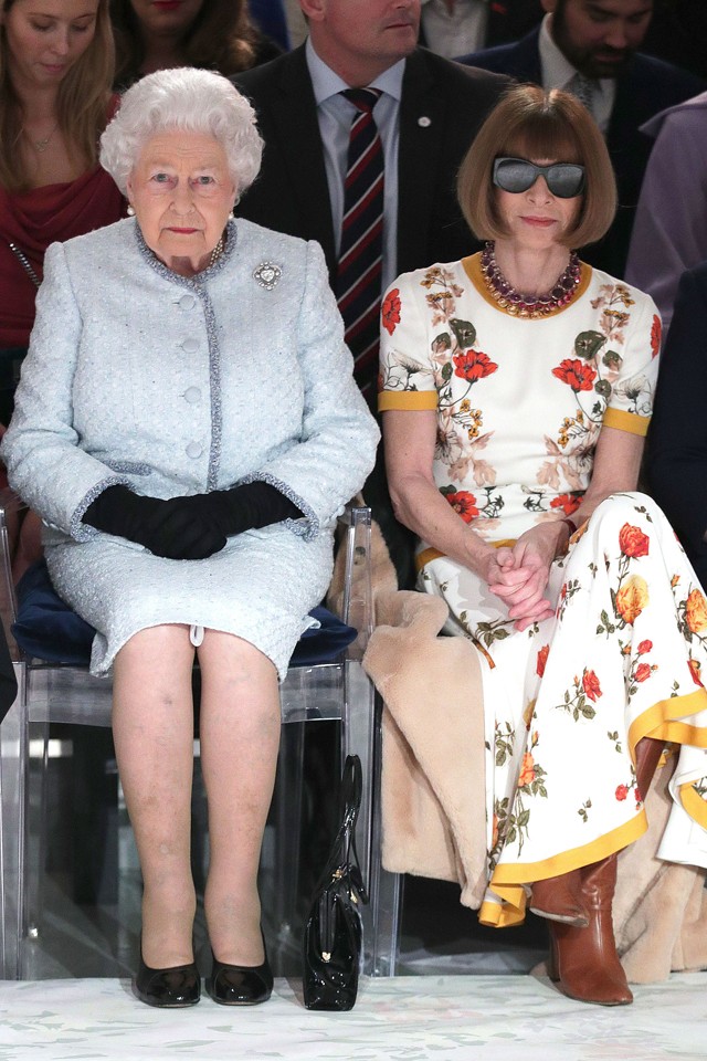 Erzsébet királynő Anna Wintour LFW