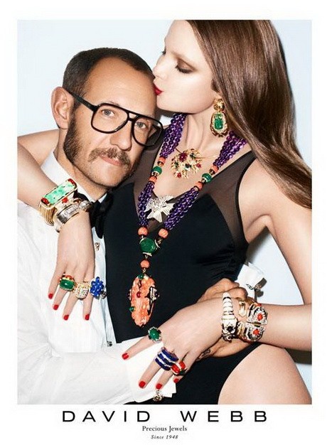 Mihalik Enikő és Terry Richardson a David Webb őszi-téli kampányában