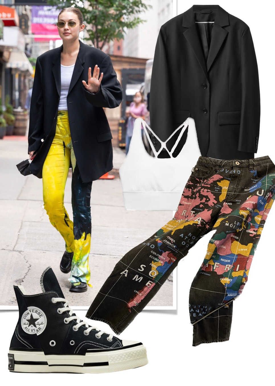 Gigi Hadid tudja, hogyan kell viselni a fekete blézert