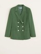 Khaki zöld duplasoros gombolású blézer MANGO 9995 Ft -20%