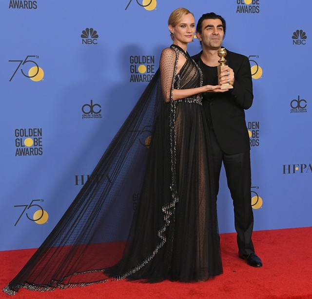 Diane Kruger és Fatih Akin a Golden Globe-on