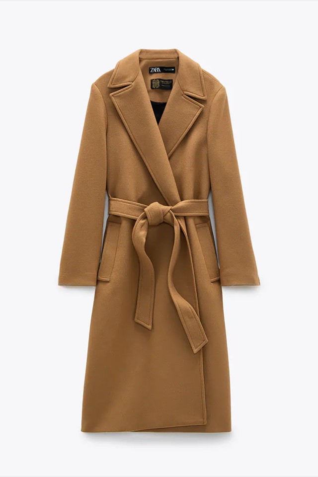 Gyapjúkeverék kabát ZARA 39 995 Ft