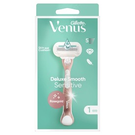Venus Extra Smooth Sensitive RoseGold borotvakészülék 5 pengés + 1 borotvabetét GILETTE 5999 Ft/1 db GLAMOUR-kuponnal, 20% kedvezménnyel 4799 Ft. A kupon érvényes az ország összes ROSSMANN üzletében, Online Drogériájában és mobilapplikáción keresztül a készlet erejéig, 2025.február 10-16 között.