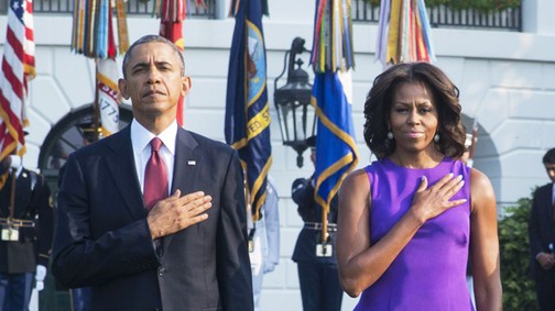 Michelle Obama férjével tisztelgett a 9/11 áldozatai előtt