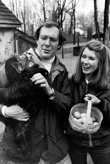 Martha Stewart és Andrew Stewart 1980-ban, otthonuk kertjében