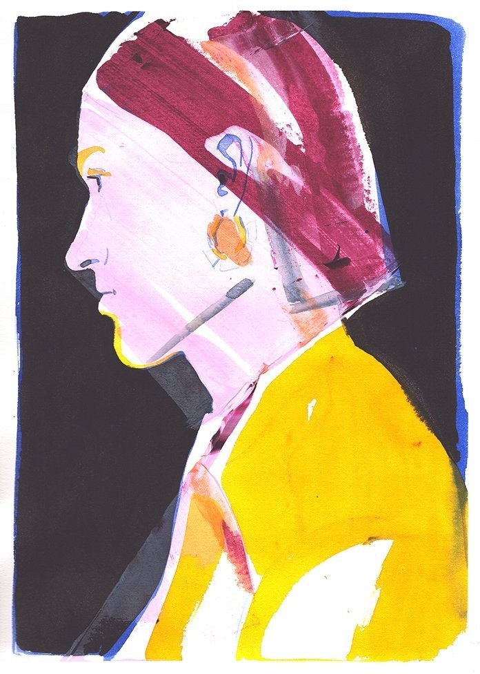 Jil Sander kollekciója inspirálta ezt a Hajdú Anett illusztrációt