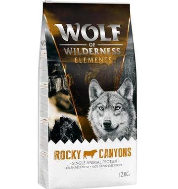 Wolf of Wilderness Rind Single Meat Sensitiv "Rocky Canyons" marha kutyatáp 1 kg 2290 Ft, GLAMOUR-kuponnal, 20% kedvezménnyel 1832 Ft a Zooplus webshopban