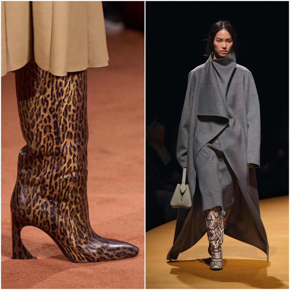 Az állatminta mindenféle formában meghódította a csizma trendeket, Fendi és Khaité kifutóján extra sikkel párosulva