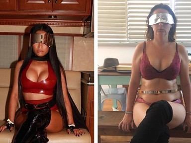 Ez a merész csaj a legmenőbb celebeket figurázza ki Instagram képeivel