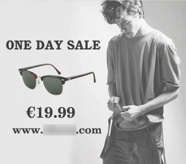 internetes átverés. hamis napszemüvegek, ray-ban, ray ban, olcsó napszemüveg, hamisítvány, adathalászat, facebook, hamis webshop, akció, webshop, hitelkártya, bankkártya, visszaélés