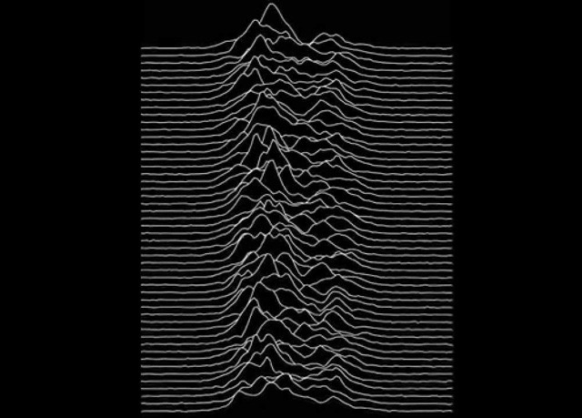 Peter Saville: Unknown Pleasures albumborító a Jy Division számára