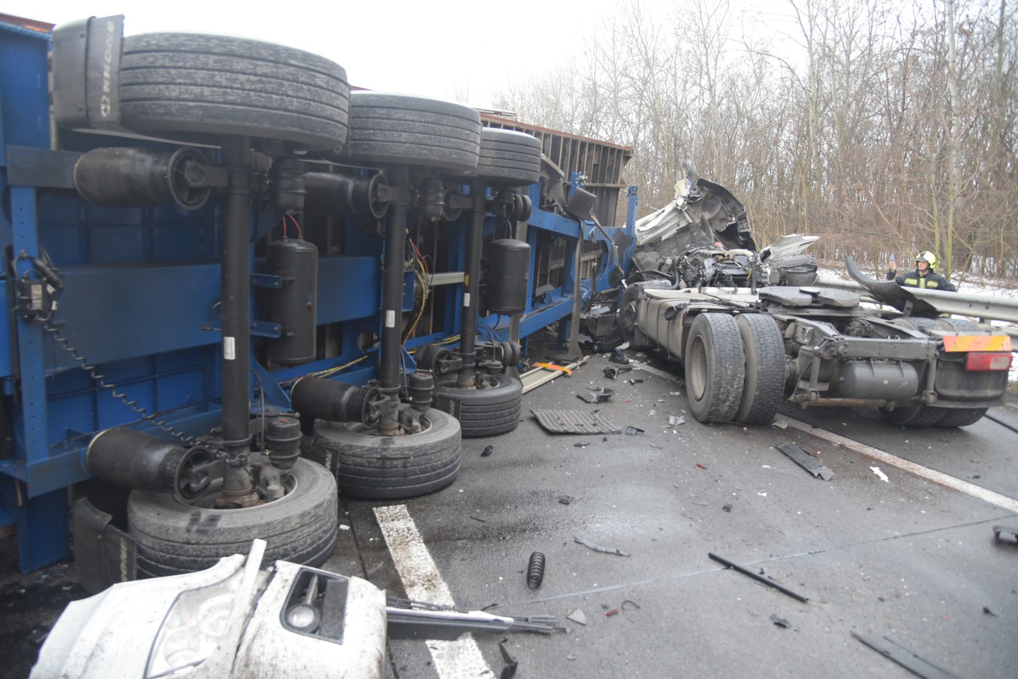 Budapest és Alsónémedi között történt a baleset / Fotó: BM OKF