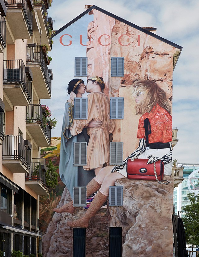 Elképesztő: Murálon hirdet a Gucci világszerte