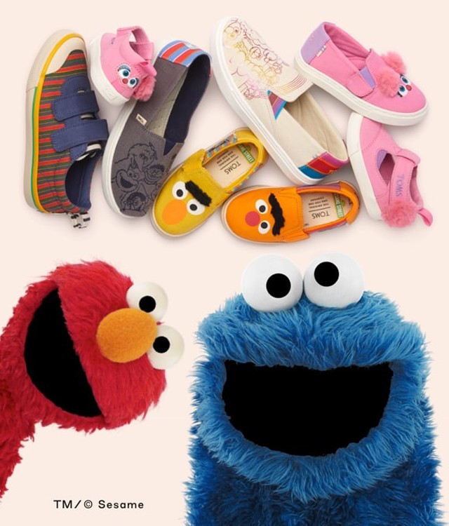 50 éves a Szezám utca, a TOMS különleges limitált kollekcióval ünnepel