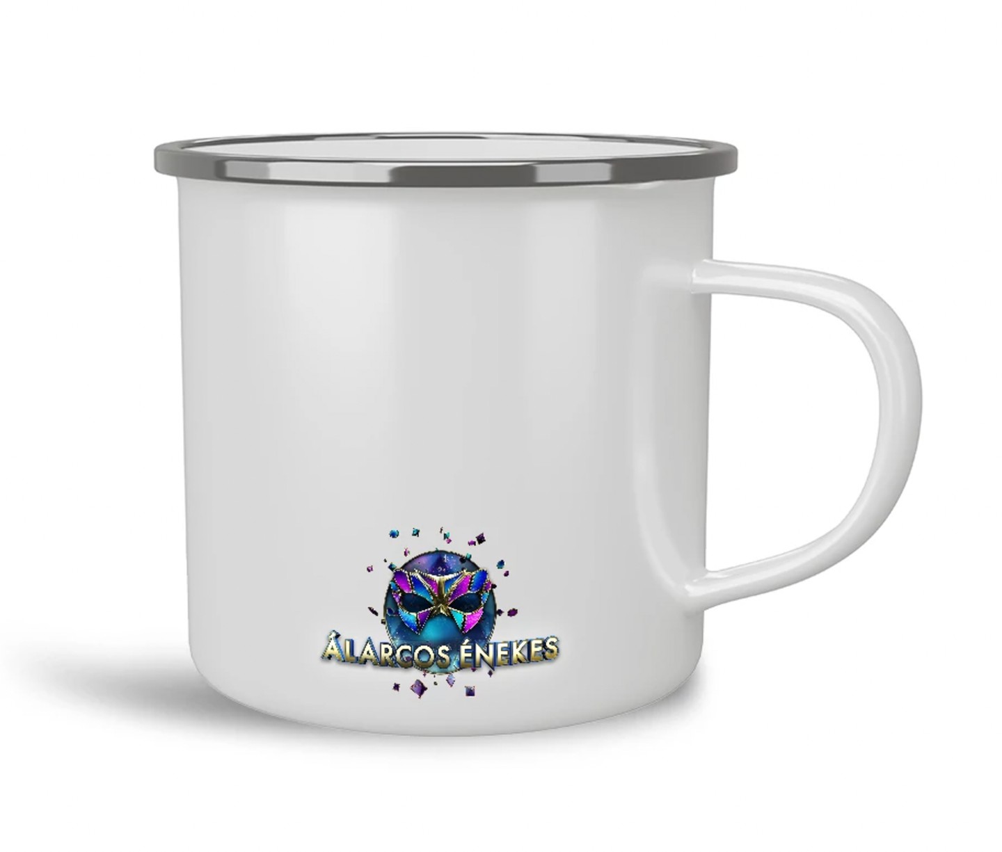 Álarcos Énekes fehér fém bögre - teknős shop.glamour.hu 5990 Ft