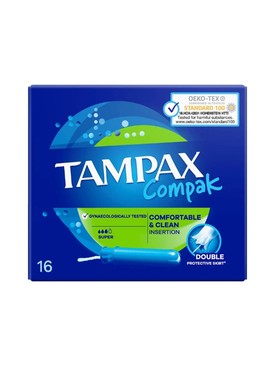 Compak tampon applikátorral TAMPAX 1199 Ft/16 db a Rossmann üzleteiben és online, GLAMOUR kuponnal, 20% kedvezménnyel 959,2 Ft 