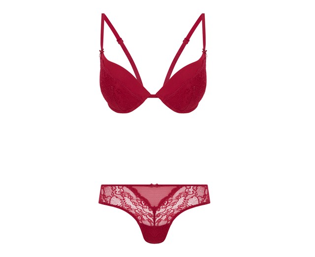 Piros kosaras melltartó és csipkebugyi WOMEN'S SECRET 7695 Ft és 4695 Ft helyett 6156 Ft 3756 Ft