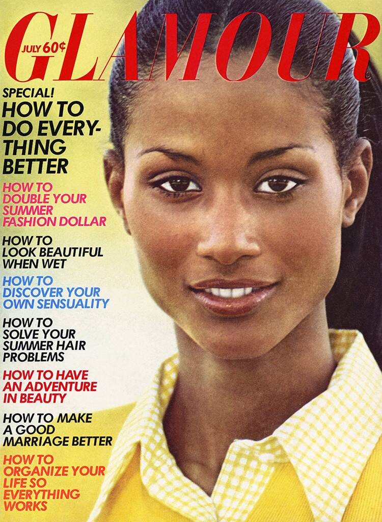 Beverly Johnson a GLAMOUR magazin címlapján