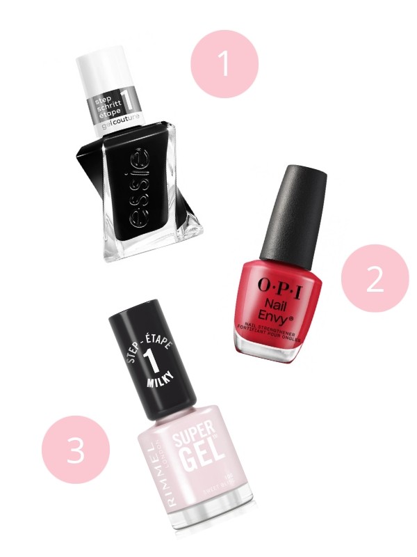1. Körömlakk (Like It Loud) ESSIE 4399 Ft  2. Körömlakk (Big Apple Red) OPI 6962 Ft  3. Körömlakk (Sweet Bliss) RIMMEL 2099 Ft