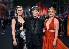 Emily Blunt, Cilian Muprhy és Florence Pugh az Oppenheimer londoni bemutatóján