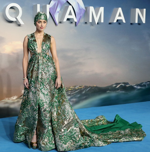 Amber Heard az Aquaman premierjén