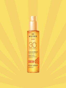 Sun napolaj arcra és testre NUXE 15 599 Ft/150 ml (103,99 Ft/1 ml) az Unipatika gyógyszertárakban és online, GLAMOUR Summer Week kuponnal, 25% kedvezménnyel 11 699,25 Ft