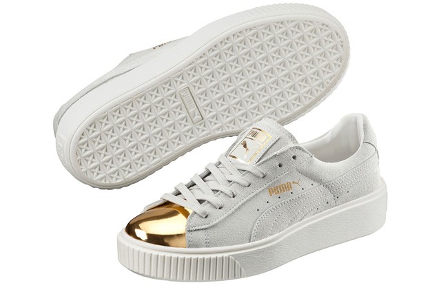 puma, sneaker, arany cipő, sportcipő, cipő, platformos cipő