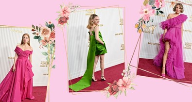 Mint egy álom: elhozták a tavaszt a sztárok a SAG-díjátadó vörös szőnyegére