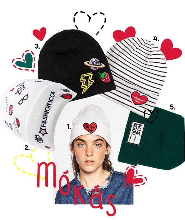Mókás kötött sapkák