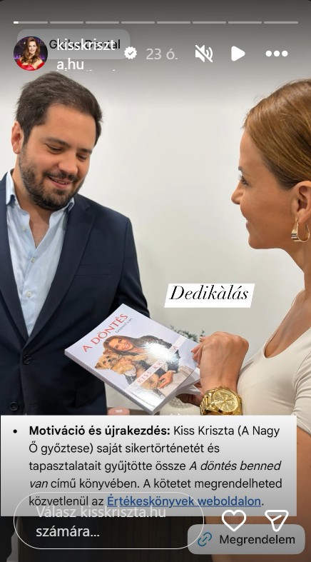 Megjelent Kiss Kriszta első könyve