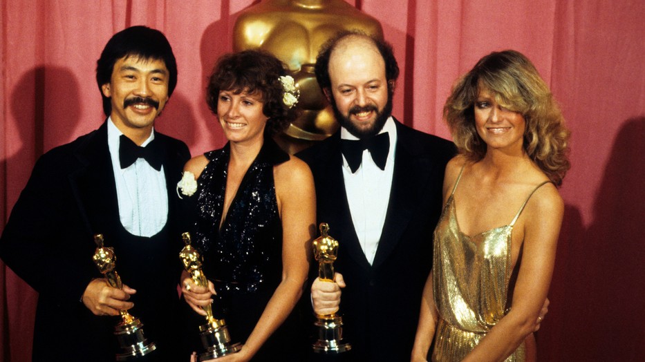 Marcia Lucas (balról a második) megosztva kapta meg az Oscar-díjat a Csillagok háborúja vágásáért 1978-ban
