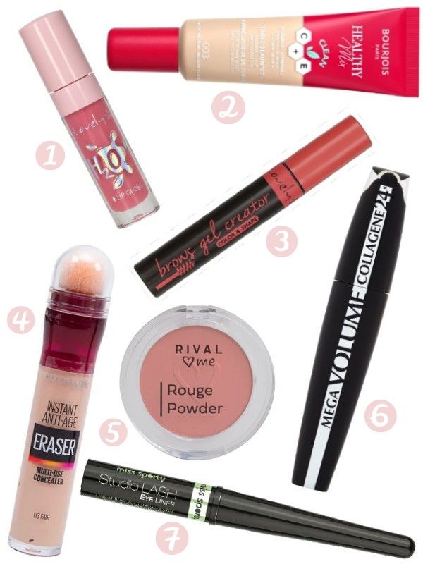 1. H2O szájfény LOVELY 1299 Ft, GLAMOUR kuponnal, 30% kedvezménnyel 909 Ft, 2. Healthy Mix színezett arckrém BOURJOIS 3999 Ft, GLAMOUR kuponnal, 35% kedvezménnyel 2599 Ft, 3. Szemöldök gél LOVELY 849 Ft, GLAMOUR kuponnal, 30% kedvezménnyel 594 Ft, 4. Instant Anti-Age korrektor MAYBELLINE 2999 Ft, GLAMOUR kuponnal, 30% kedvezménnyel 2099 Ft, 5. Rouge pirosító RIVAL LOVES ME 849 Ft, GLAMOUR kuponnal, 30% kedvezménnyel 594 Ft, 6. Volume Collagene szempillaspirál L'ORÉAL 3399 Ft, GLAMOUR kuponnal, 30% kedvezménnyel 2379 Ft, 7. Studio Lash szemhéjtus MISS SPORTY 999 Ft, GLAMOUR kuponnal, 25% kedvezménnyel 749 Ft - a kuponokat a Rossmann üzleteiben és a webshopban válthatod be!