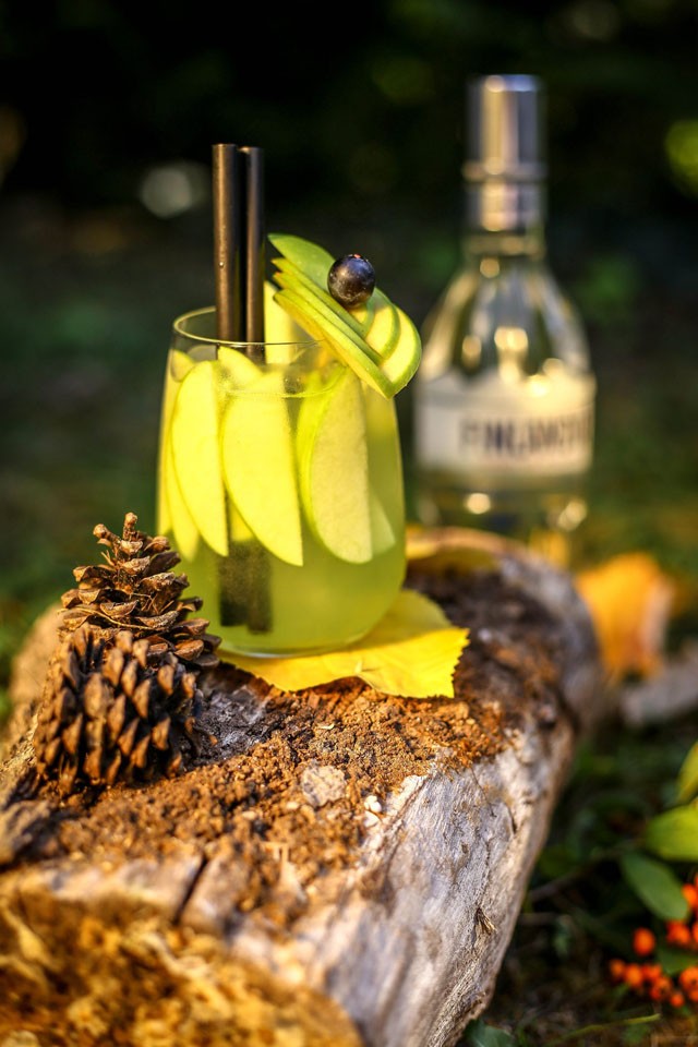 koktel recept, finlandia vodka, finnish blue, nordic light, lappland orangeű