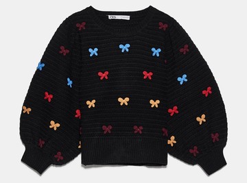 1. Extravagáns szabásvonal - Bő ujjú, masnis pulóver ZARA 9995 Ft