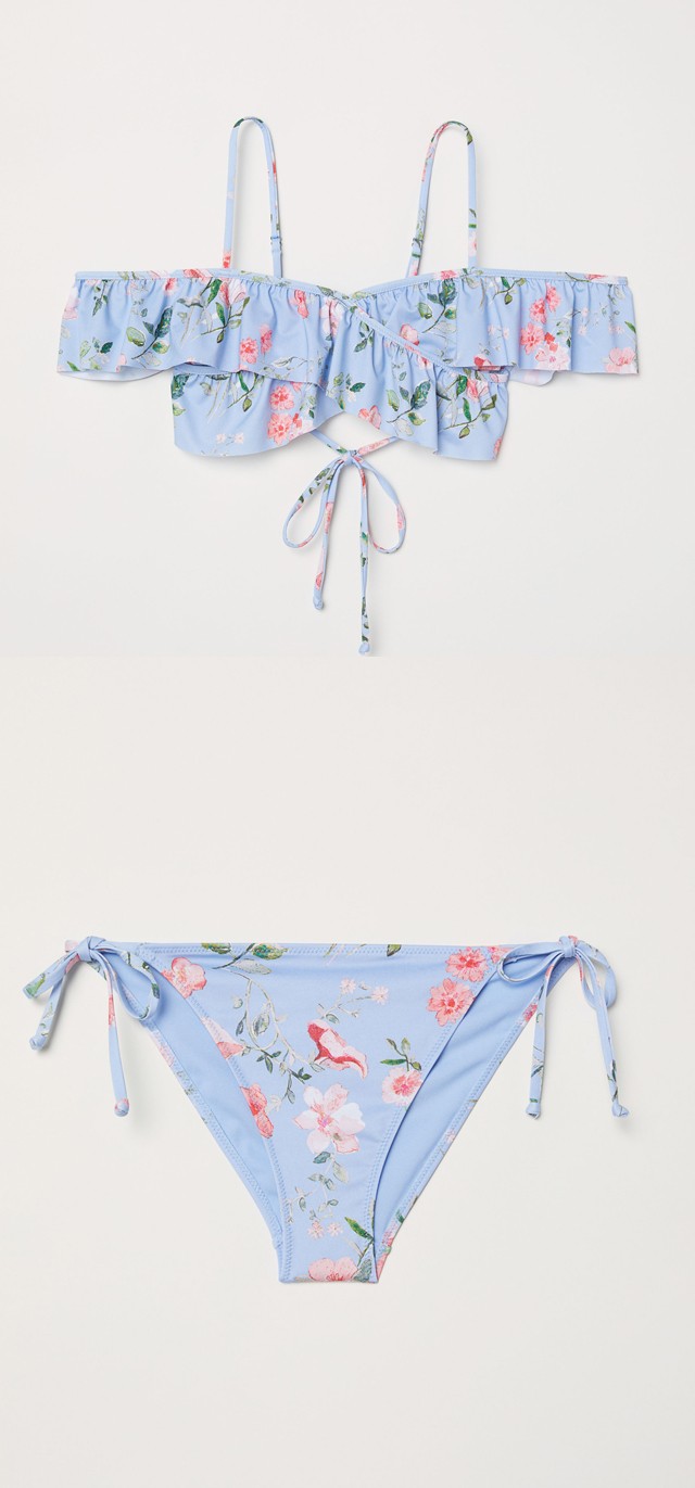 Fodros virágmintás bikini H&M 5990 Ft és 2990 Ft