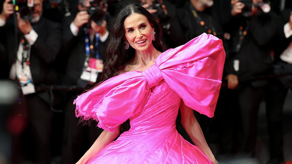 Demi Moore pink ruhában tündökölt a cannes-i filmfesztiválon