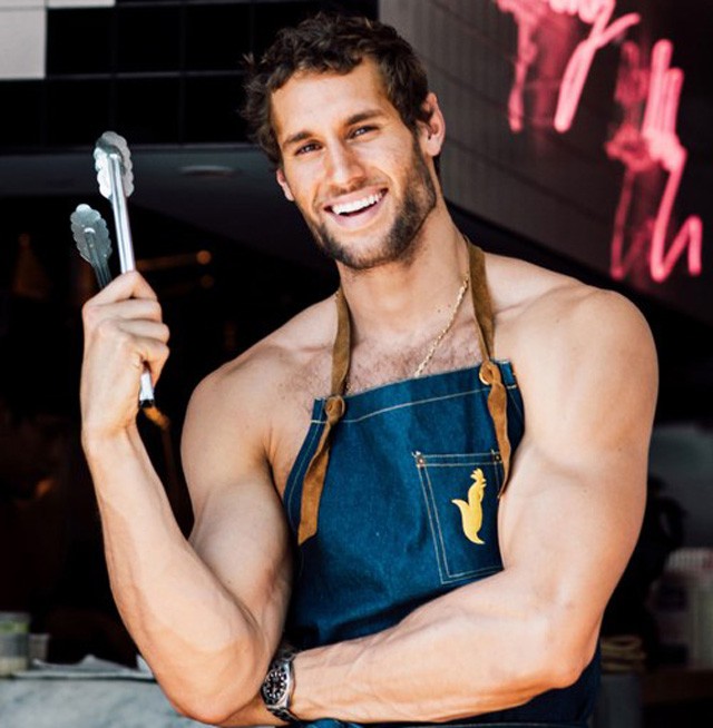 Franco Noriega, szakács, modell, instagram, kockás has, étterem