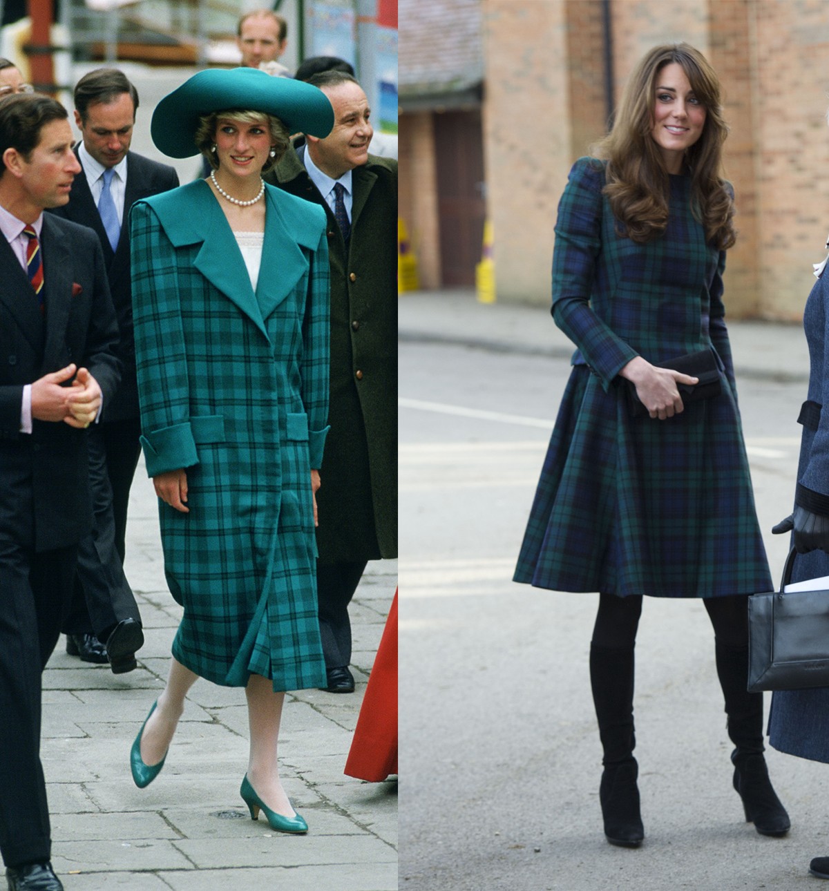 Kék-zöld kockás minta