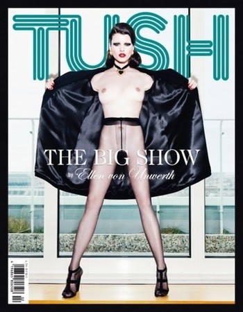 Crystal Renn többször szerepelt már provokatív borítón, a Tushnak készült kép különösen emlékezetes lett.