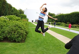 Rajzák Kinga a Dior show előtt