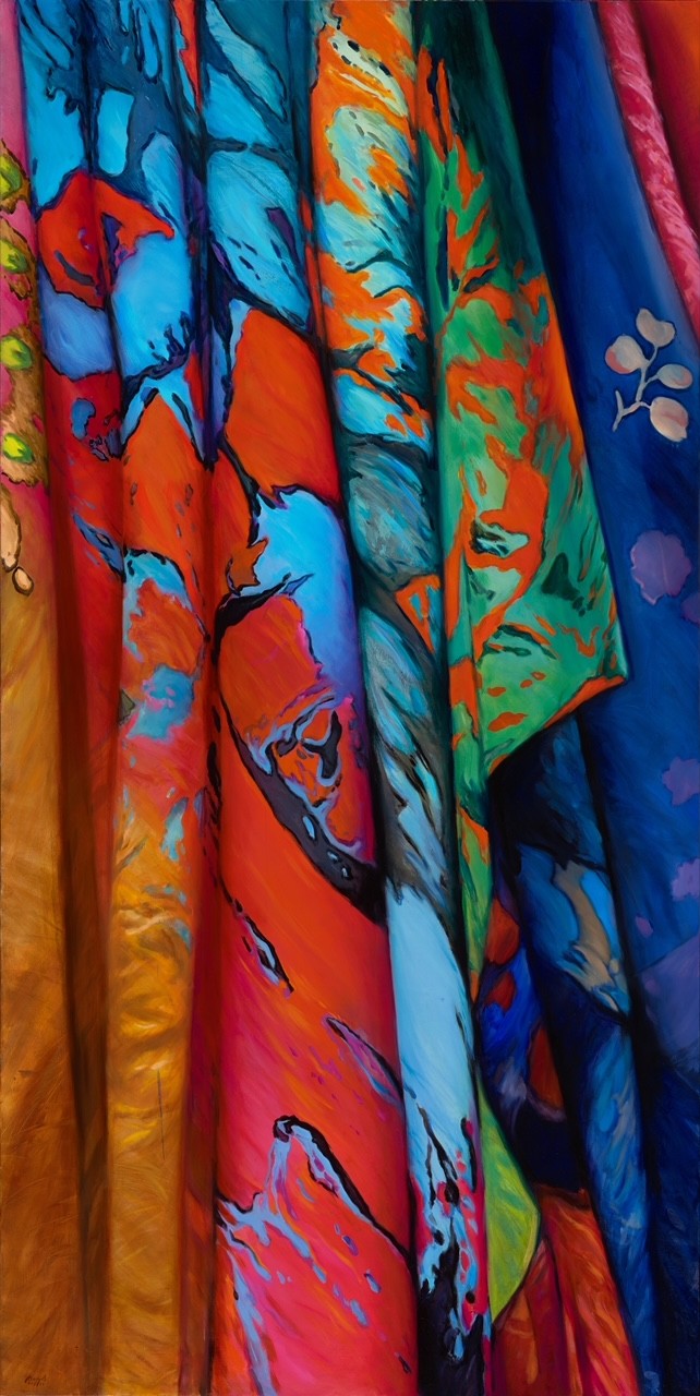 Windtorn Arabesque Silk Robe III 100x 120 cm olaj, vászon 2021 