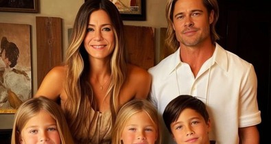 Így néznének ki Brad Pitt és Jennifer Aniston gyerekei a mesterséges intelligencia szerint
