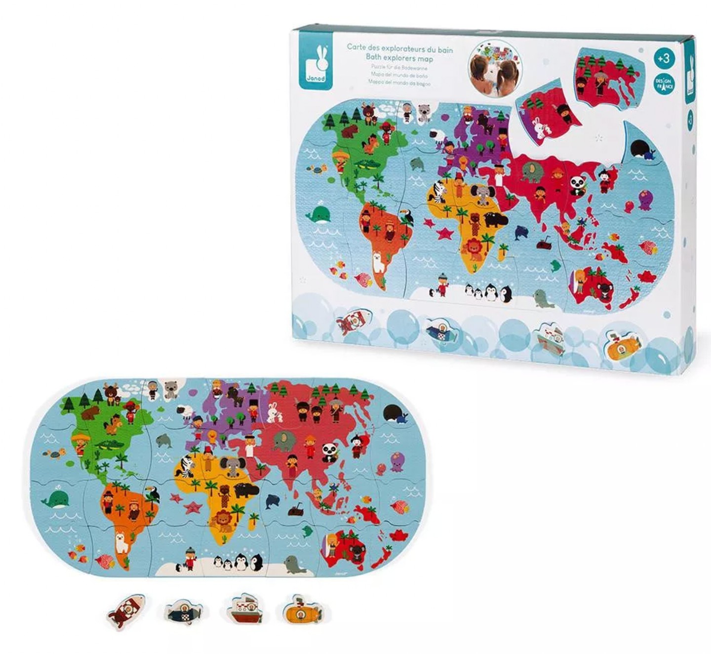 Tapasz a csempére - Felfedező világtérkép JANOD - jatekbolygo.hu 4990 Ft